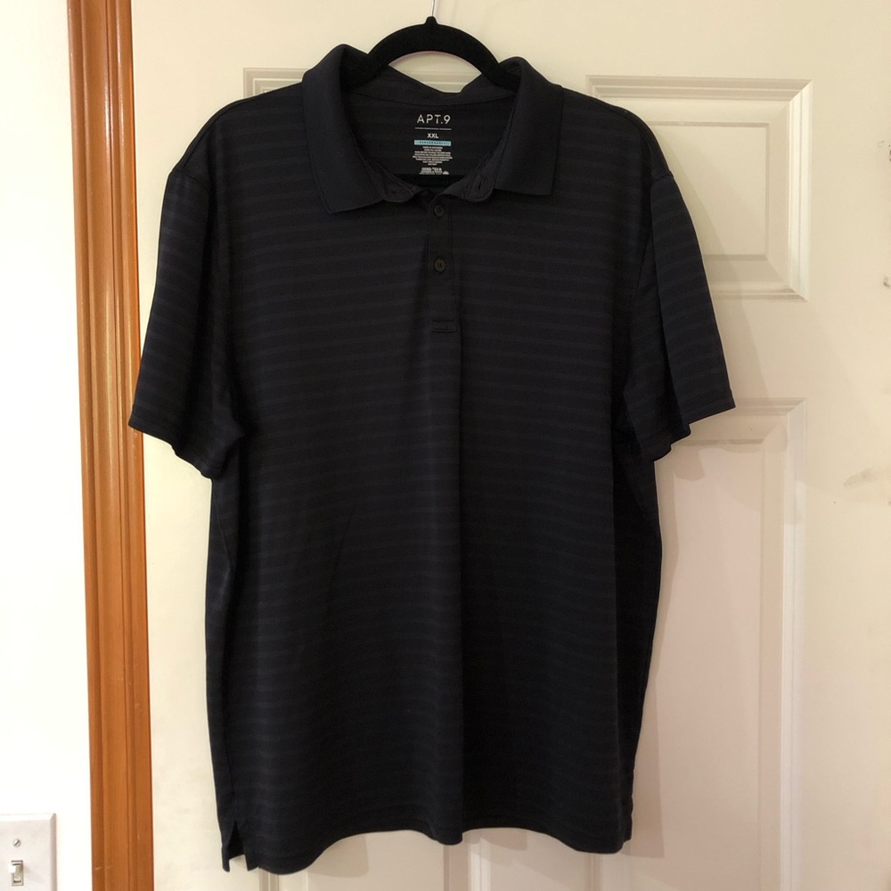 Apt. 9 Black Polo Shirt Classic Short Sleeve